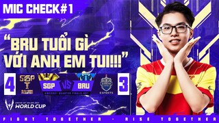 SGP Bâng: "BRU tuổi gì với anh em tuii" | Mic Check SGP vs BRU - AWC 2021