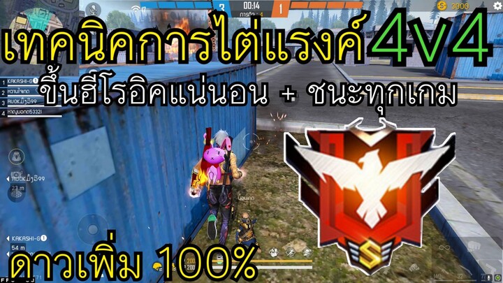 FreeFire แนะนำเทคนิคการไต่แรงค์ 4v4 ให้ขึ้นฮีโรอิคชนะทุกตา! ขึ้นฮีโรอิคแน่นอนภายใน1วัน!!🔥