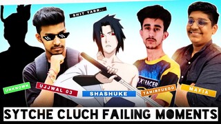 TOP 5 BEST SYCTHE CLUCH FAILING MOMENTS OF ESPORTS PLAYER'S || Garena freefire esports India