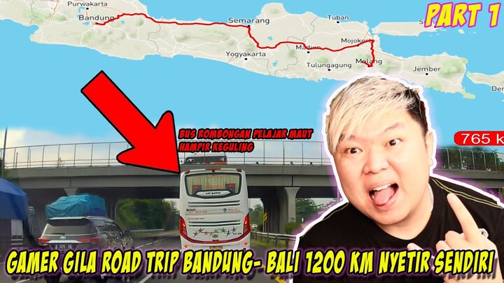 Gamer Gila Nyetir Sendiri 1200Km Bandung Bali (Part 1) Ada yg Nyaris Celaka! - Kiong Vlog #roadtrip