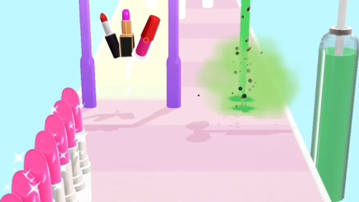 Kakak Tang San bikin banyak lipstik cantik untuk Xiao Wu.