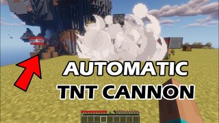 Minecraft: How to Make Automatic TNT Cannon 1.18 Survival Tutorial
