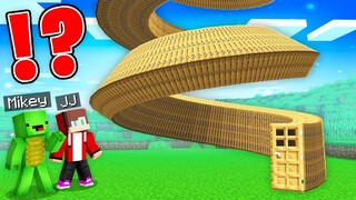 JJ and Mikey Found NEW SPIRAL DOOR in Minecraft Maizen!
