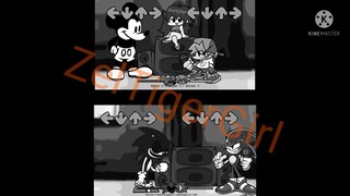 Suicide Mouse VS Sonic.EXE (FNF Happy) Side-By-Side Comparison