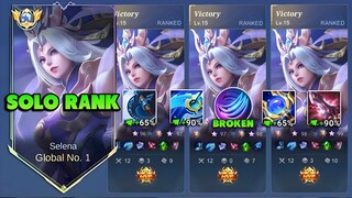 SELENA BEST FULL DAMAGE BUILD FOR SOLO RANKED GAME 2024!! (AUTO WINSTREAK!)-Mobile legends