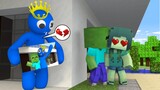 Monster School: Blue and Zombie Broken Friendship - Rainbow Friends | Minecraft Animation