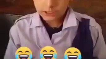 Funny school girl