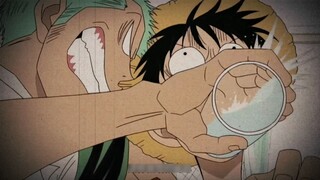 Zoro: "Minum air hanyalah kebohonganmu"