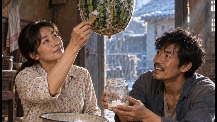 Immersive Experience: A Day in the Life of a Rural Couple Making Watermelon Frost in the 1980s