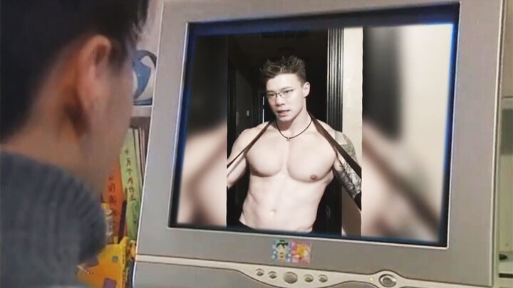 Ding Kailuo binge-watches “Muscle Golden Wheel” videos so hard he smashes the Enter key, leaving him