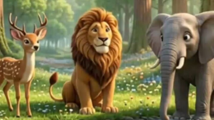 The Greedy Lion and the Kind Rabbit