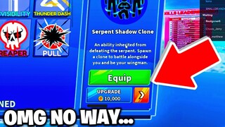 OMG FINALLY UNLOCKED "SERPENT SHADOW CLONE" NEW UPDATE Ability in Roblox Blade Ball