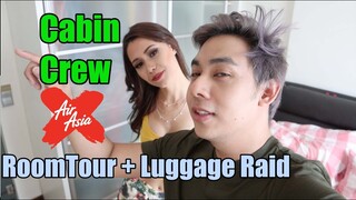 Brazilian Cabin Crew Trolley Bag and Room tour in Malaysia (AirAsia X)