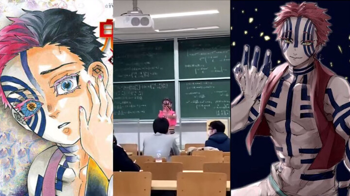 [Remix]A student dressing like Akaza in class|<Demon Slayer>