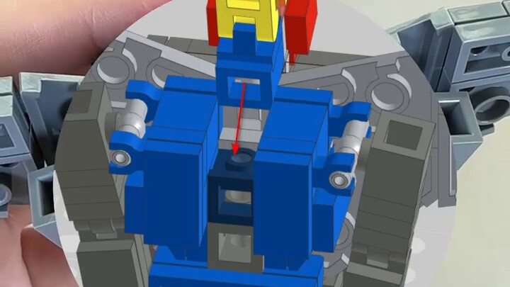 Complete! The building block version of the dinosaur robot flying dart