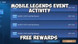MOBILE LEGENDS EVENTS ACTIVITY FREE REWARDS