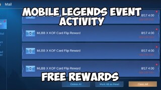 MOBILE LEGENDS EVENTS ACTIVITY FREE REWARDS