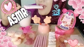 ASMR VALENTINE'S DAY || PINK FOOD|| 甜點 |COLLAB WITH ASMR NATASYA|| ASMR INDONESIA