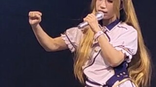 Live performance of eating hair