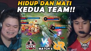 MOMEN SUPER PENENTUAN UNTUK RRQ DAN GEEK!! LANJUT ATAU PULANG!! - RRQ VS GEEK MATCH 5