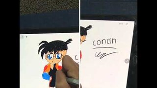 How to draw Conan on tablet
