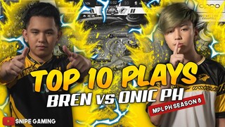 TOP 10 PLAYS BREN ESPORTS vs ONIC PH | MPL-PH Season 8 Week 5