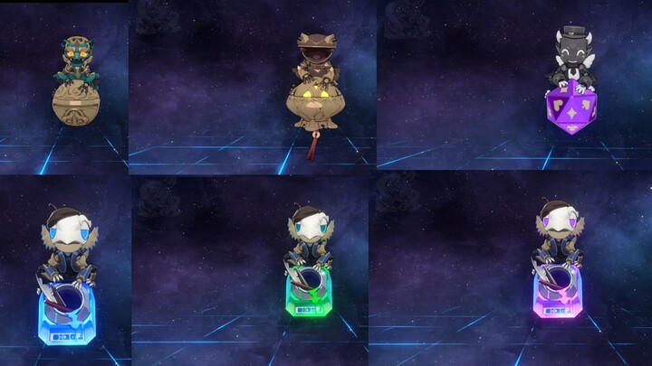 All the re-skinned characters before Honkai: Star Rail 3.2
