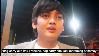 Seth Fedelin Nag-Sorry kay Francine Diaz dahil sa Issue!