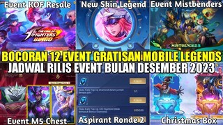 BOCORAN 12 EVENT GRATISAN MOBILE LEGENDS BULAN DESEMBER 2023! EVENT KOF RESALE, SKIN MISTBENDERS