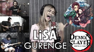 LiSA - Gurenge [紅蓮華] OP Demon Slayer [鬼滅の刃] | ROCK COVER by Sanca Records ft. Dhea Kafe