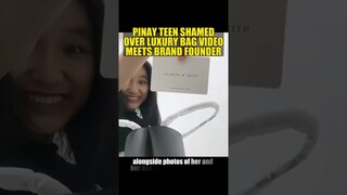 PINAY TEEN SHAMED OVER LUXURY BAG VIDEO MEETS CHARLES & KEITH FOUNDER  #luxurybag #bags #zoegabriel