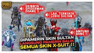 PRANK RANDOM MALAH DIPAMERIN SKIN SULTAN , LANGSUNG PAMERIN BALIK PAKAI SEMUA XSUIT !! - PUBG MOBILE