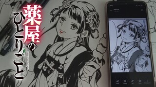 Maomao - Kusuriya no Hitorigoto || Black and White Art (SPEED DRAWING)