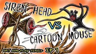 TV Clinic [EP 1] l Siren head ปะทะ Cartoon Mouse!! l Horror Story!! l Art and play Story!! 💥