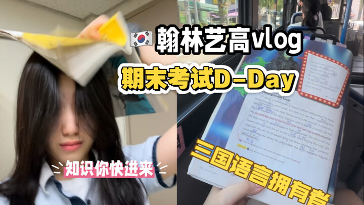 翰林艺高vlog｜艺高也要期末考？！｜是的我们还没放假…全韩国最迟放假的高中。