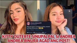 VIRAL! KITTY DUTERTE SINUPALPAL SI ANDREA BRILLANTES SA TWITTER!