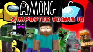 MONSTER SCHOOL : AMONG US in Real minecraft IMPOSTER! 900m % IQ