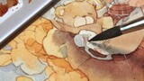 [Cat Air di Tiga Musim Panas] Matahari yang Hangat di Awal Musim Gugur Lukisan Cat Air Penyembuhan y