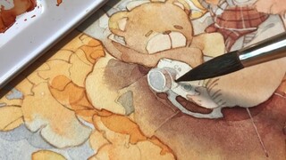 [Watercolor in Three Summers] Warm Sun in Early Autumn｜Soft and Soft Healing Watercolor Painting