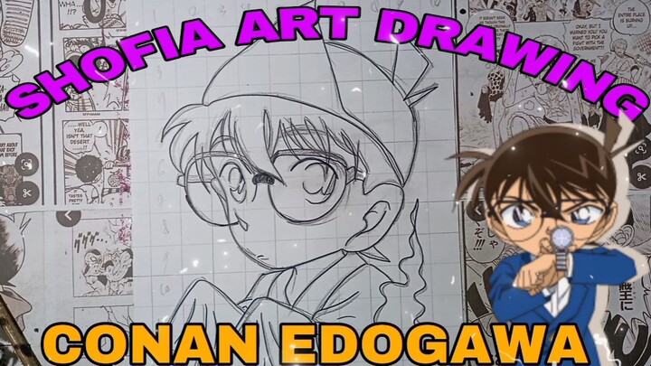 drawing conan EDOGAWA 😊DETEKTIF CONAN