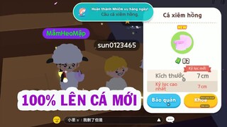 PLAYTOGETHER| cách câu cá mới cá xiêm hồng lên 100% game play together |Mắmtv