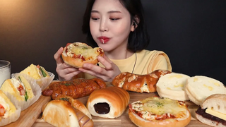 SUB) 🍞 bread mukbang ASMR dessert