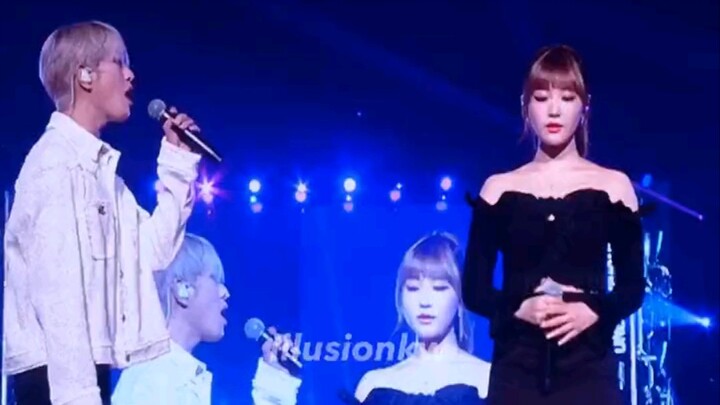 Ning Yizhuo x Onew collaboration song, WayV concert Day 3, close-up fan-shot video on the big screen