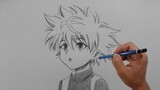 How to Draw KILLUA ZOLDYCK from Hunter X Hunter || Cara Menggambar Anime untuk Pemula