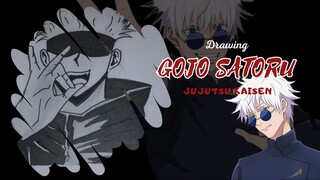 Drawing gojo satoru from jujutsu kaisen