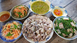 Bữa Sáng Đong Đầy • Mắm Ruốc Chua Trộn Đu Đủ, Thịt Luộc | MTQH