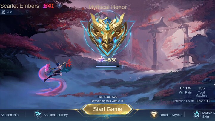 Mlbb Hanabi road to mythical immortal 49/50