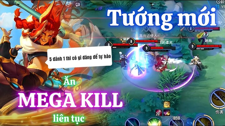 Tướng mới liên quân đấu sĩ lái xe bò mạnh cỡ nào khi ăn 3 mega kill | Trâm anh 5 phút