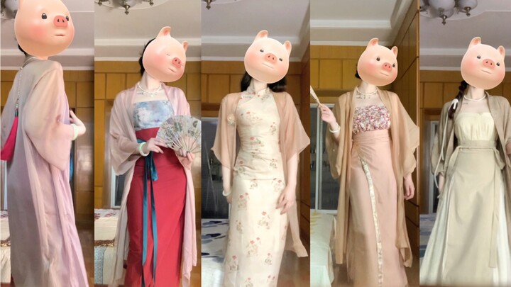 165/60กก.｜【สะโพกกว้างขาใหญ่】ฮั่นฝูดัดแปลงและสไตล์จีนร่วมสมัย! ใส่แล้วดูผอมแถมดูมีออร่า!!