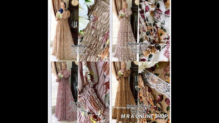2 Model Gamis Terbaru 2021| Allea Dress Vol 08 & Sabrina Dress Vol 05 | Gamis Bahan Berkualitas